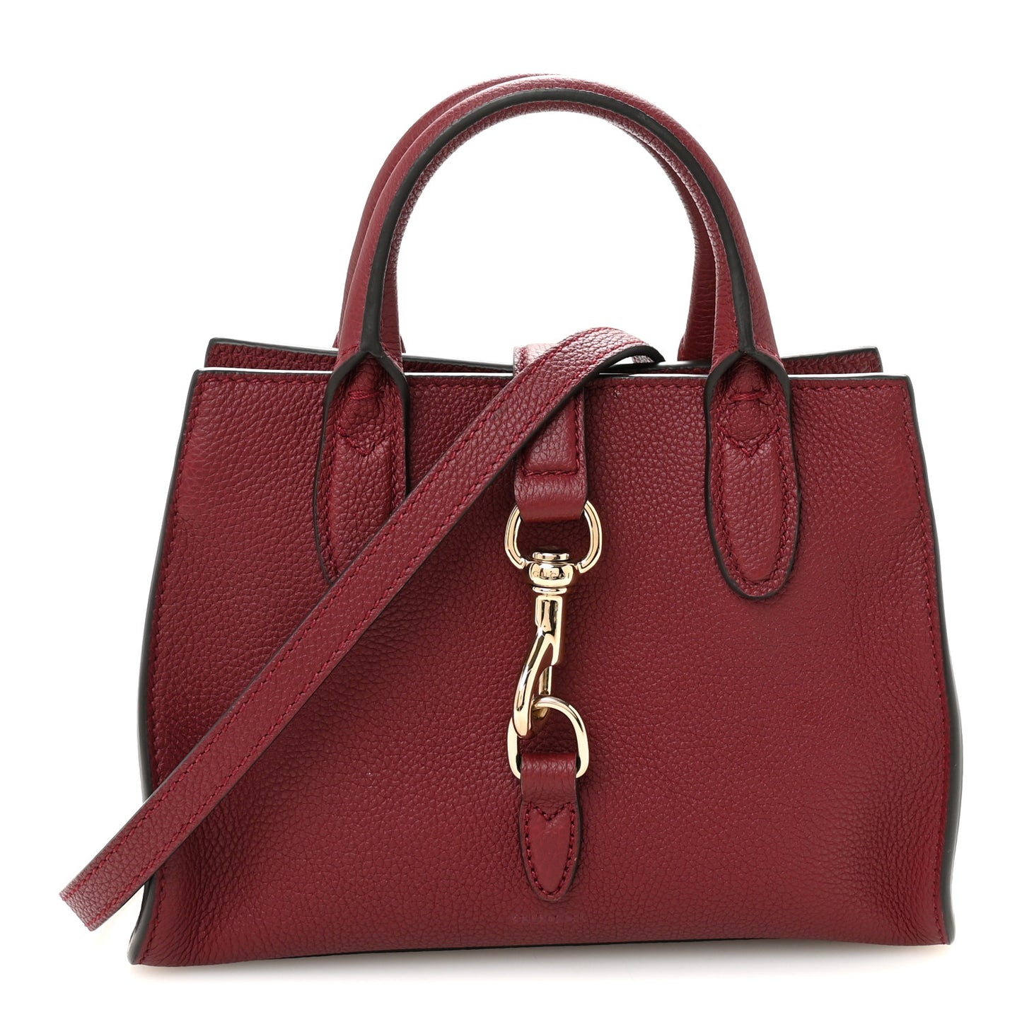 Pebbled Calfskin Small Jackie Tote Ancora Red