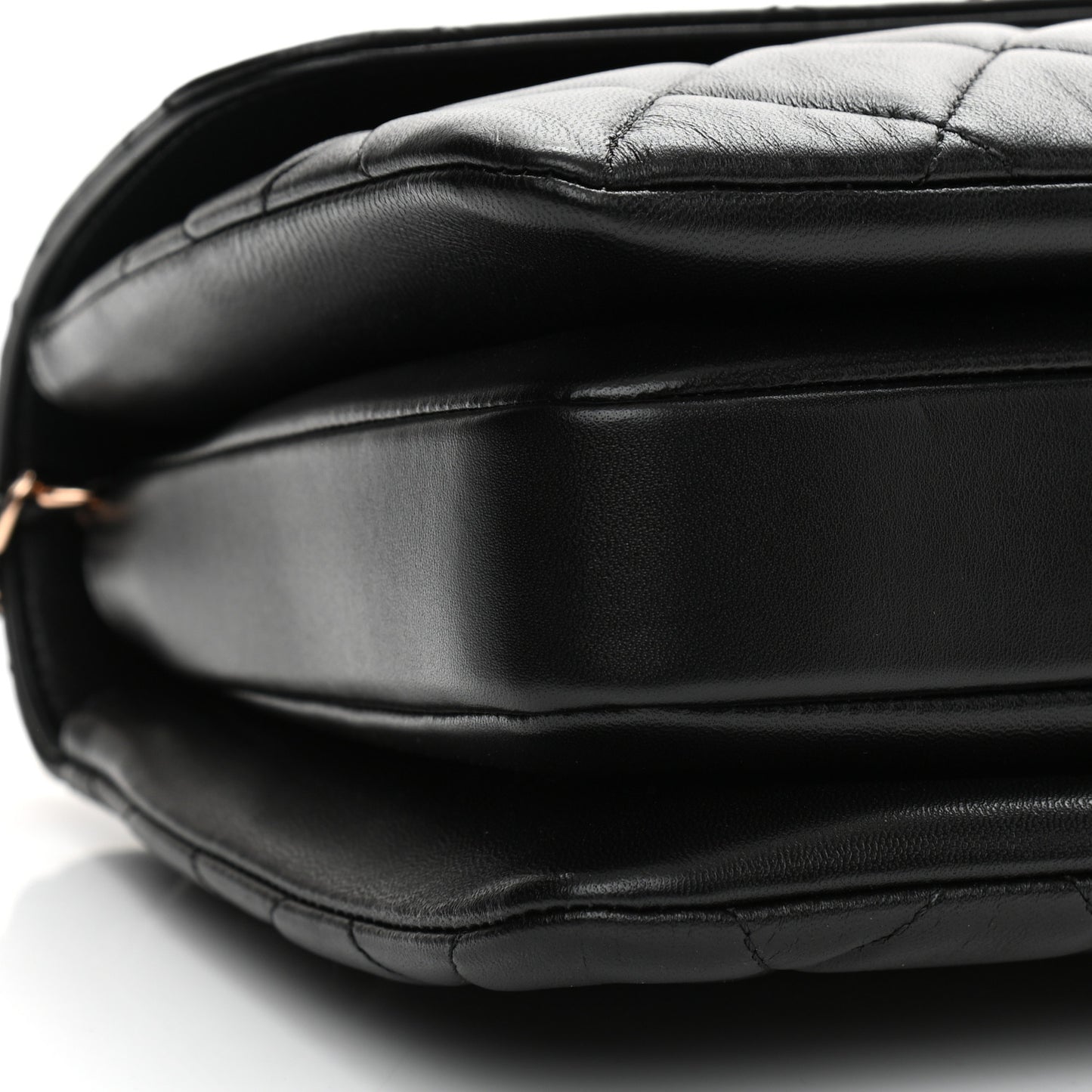 Lambskin Quilted Small Trendy CC Dual Handle Flap Bag Black