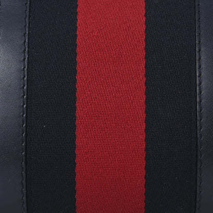 Gucci Monogram Vintage Web Small Boston Navy 8 of 14