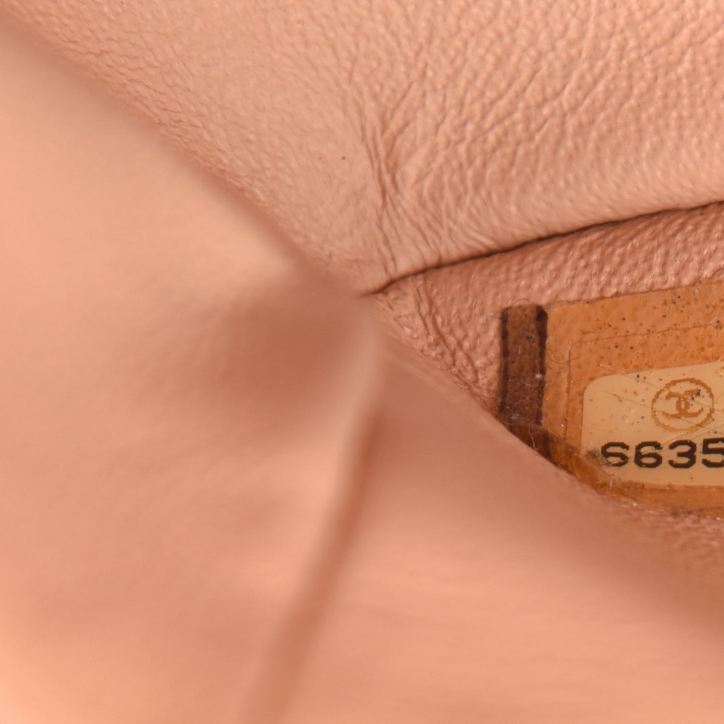 Metallic Lambskin Quilted Mini Flap Beige