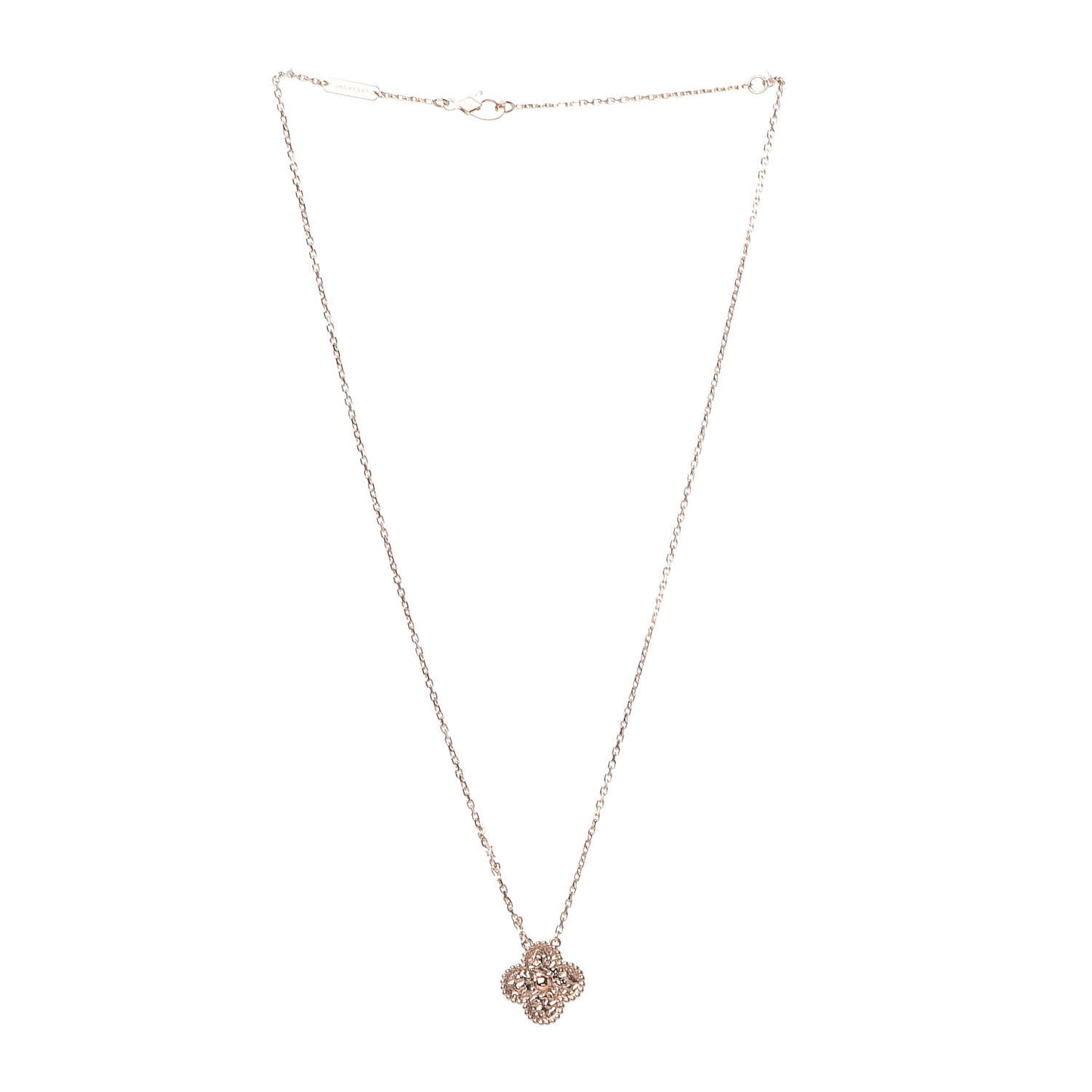 18K Rose Gold Vintage Alhambra Pendant Necklace