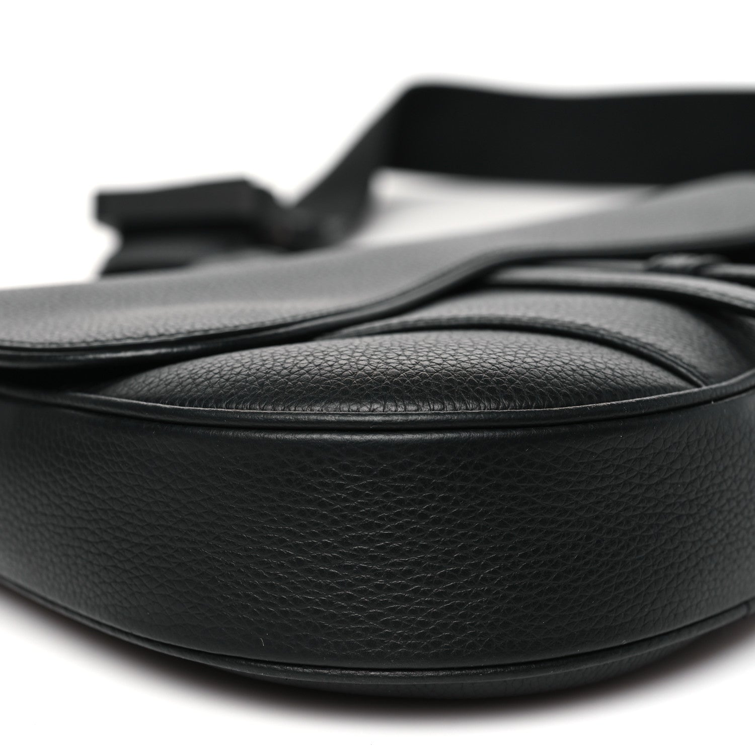 Christian Dior Grained Calfskin Mens Saddle Bag Black 9 of 10