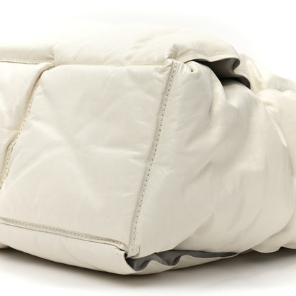 Bottega Veneta Calfskin Maxi Intrecciato BV Squash Tote White 9 of 11