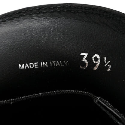 Prada Spazzolato Metal Triangle Logo 50mm Loafers 39.5 Black 8 of 19