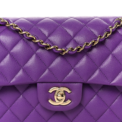 Chanel Caviar Quilted Small Double Flap Purple 9 of 12