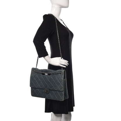 Chanel Washed Lambskin Quilted Maxi Take Away Flap Turquoise 2 of 11