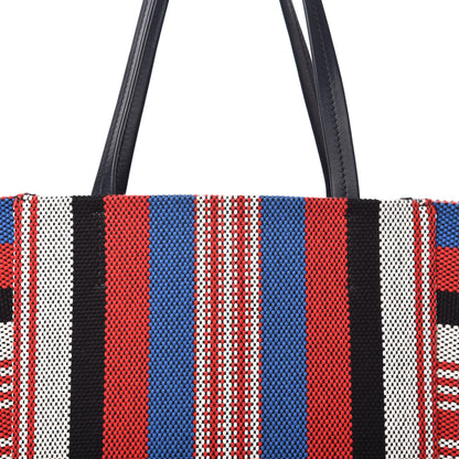 Celine Textile Striped Small Horizontal Cabas Phantom Navy Blue 9 of 9