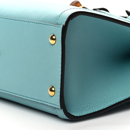 Gucci Wonka Grain Calfskin Mini Diana Tote Bag Dusty Azure Orange Fluo 11 of 11