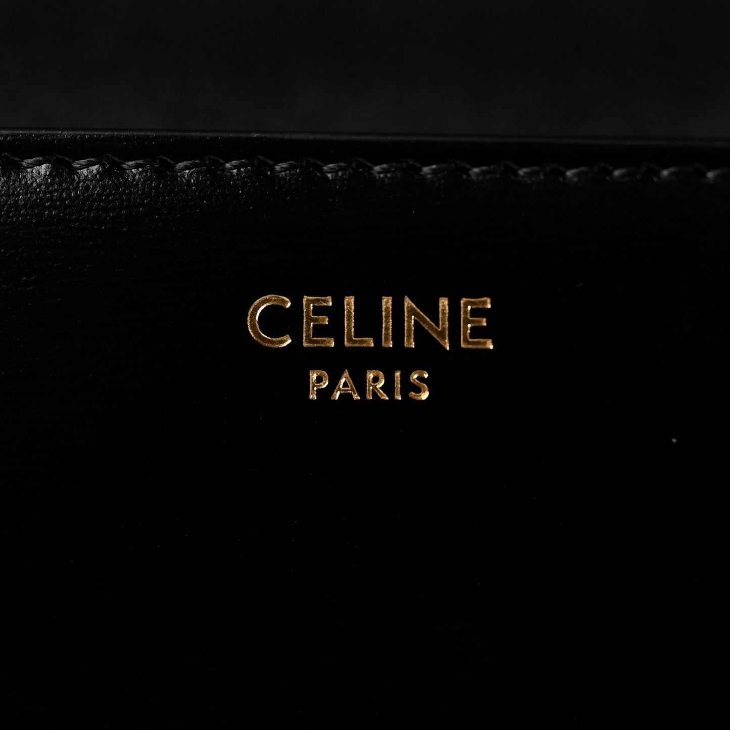 Shiny Calfskin Triomphe Chain Shoulder Bag Black