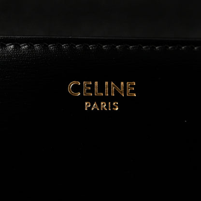 Celine Shiny Calfskin Triomphe Chain Shoulder Bag Black 5 of 12