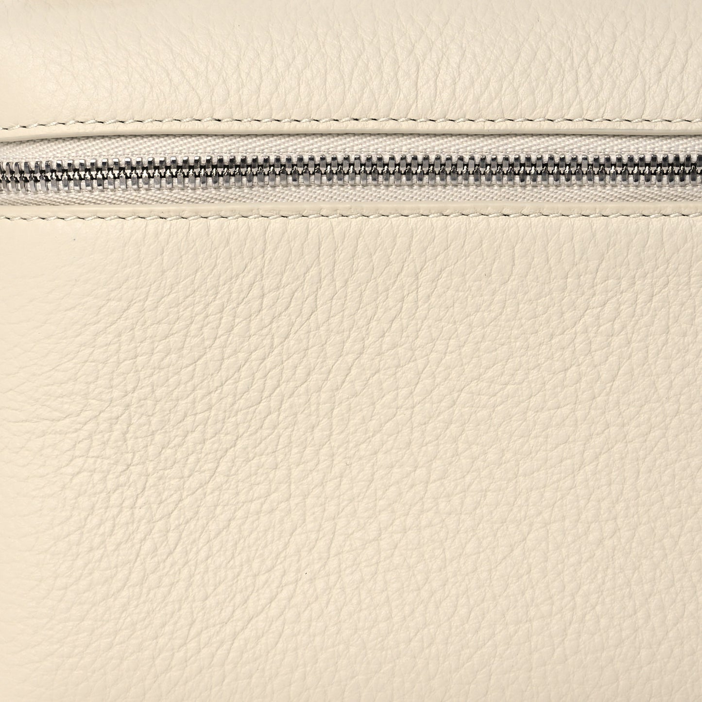 Grained Calfskin L19 Extra Pocket Pouch Whisper White