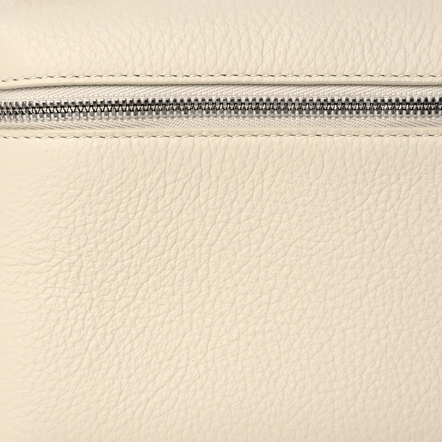 Loro Piana Grained Calfskin L19 Extra Pocket Pouch Whisper White 7 of 9