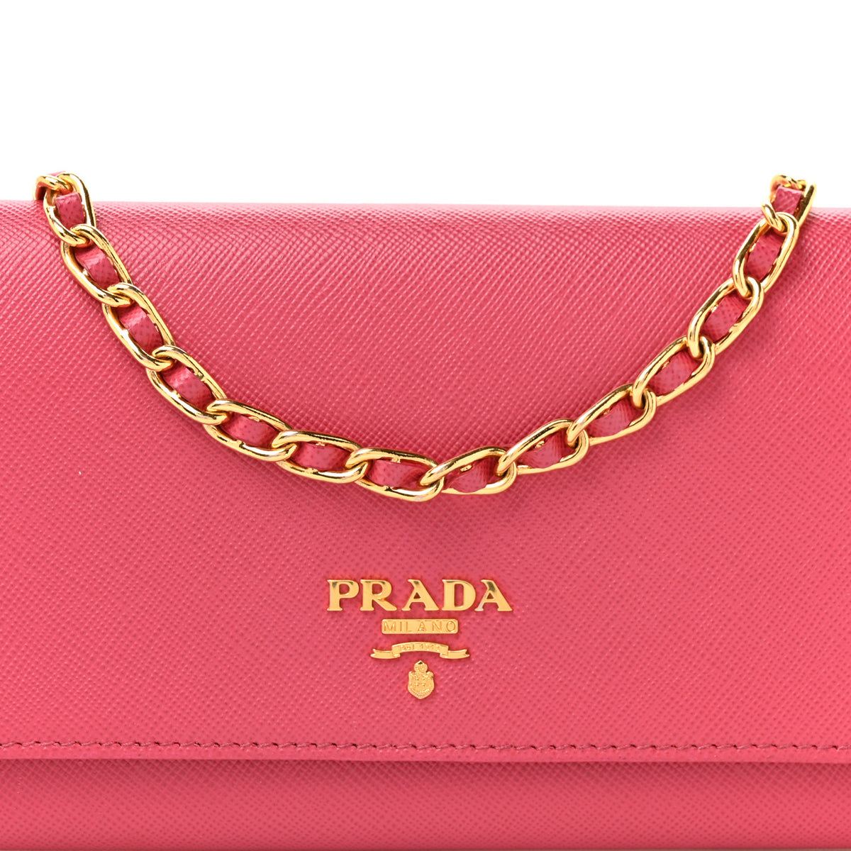 Saffiano Wallet on Chain Peonia
