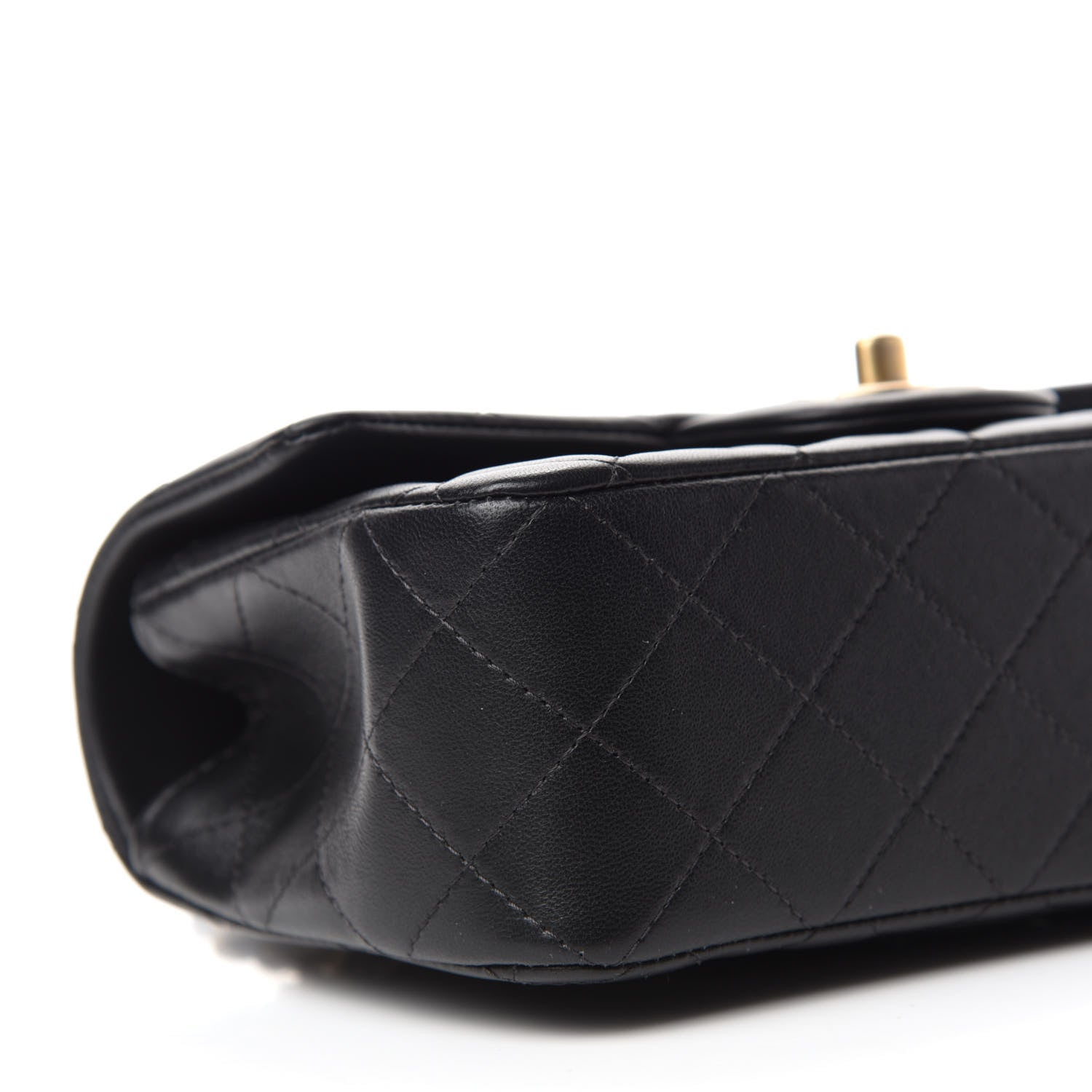 Chanel Lambskin Quilted Mini Top Handle Rectangular Flap Black 6 of 11
