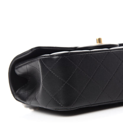 Chanel Lambskin Quilted Mini Top Handle Rectangular Flap Black 6 of 11