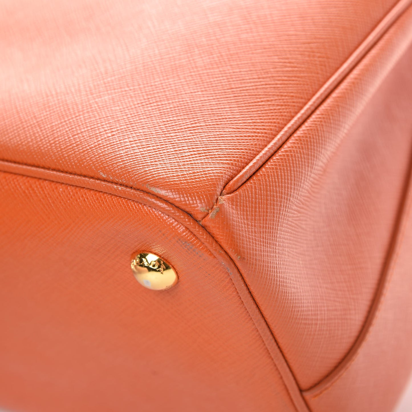 Saffiano Medium Galleria Double Zip Tote Papaya