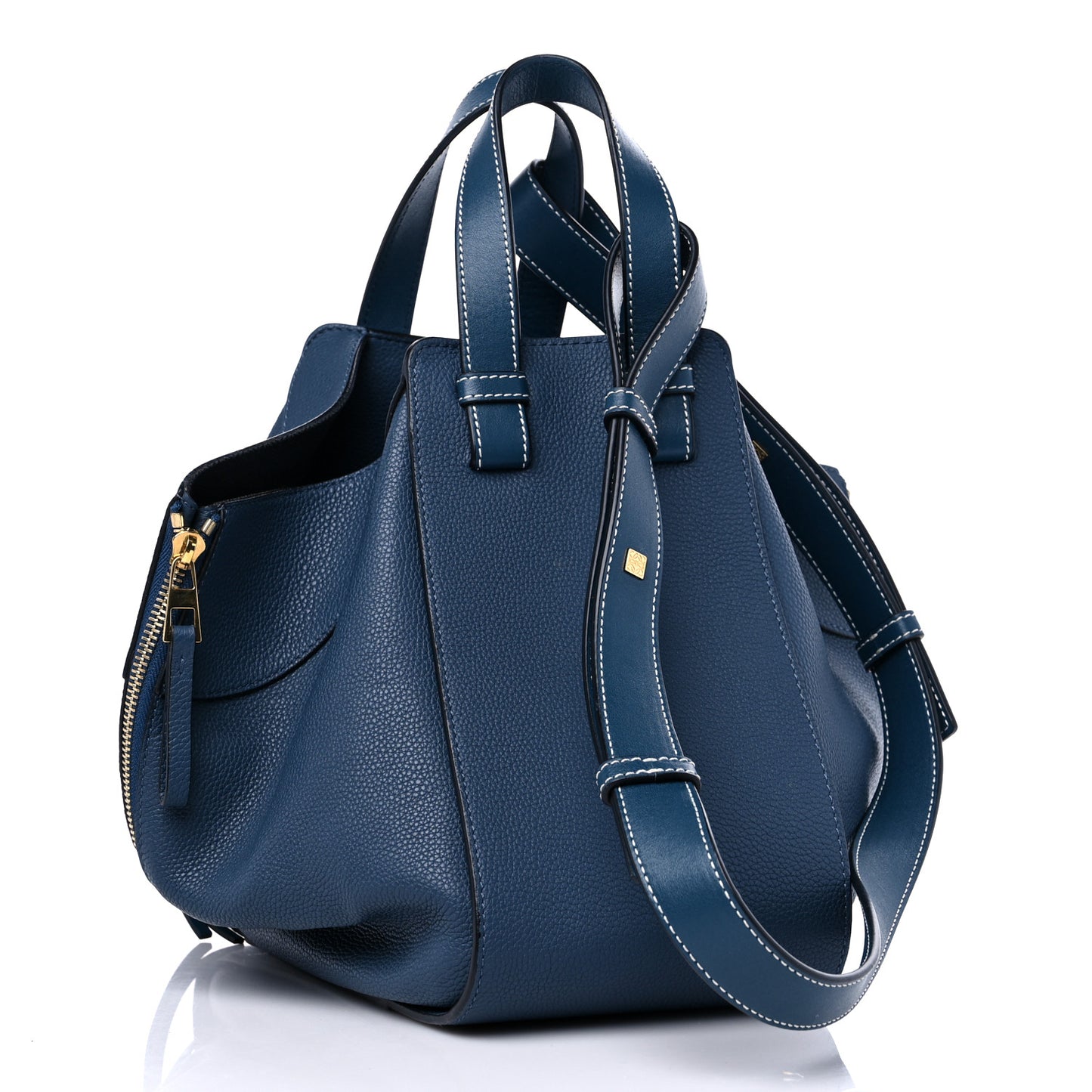 Calfskin Small Hammock Shoulder Bag Marine