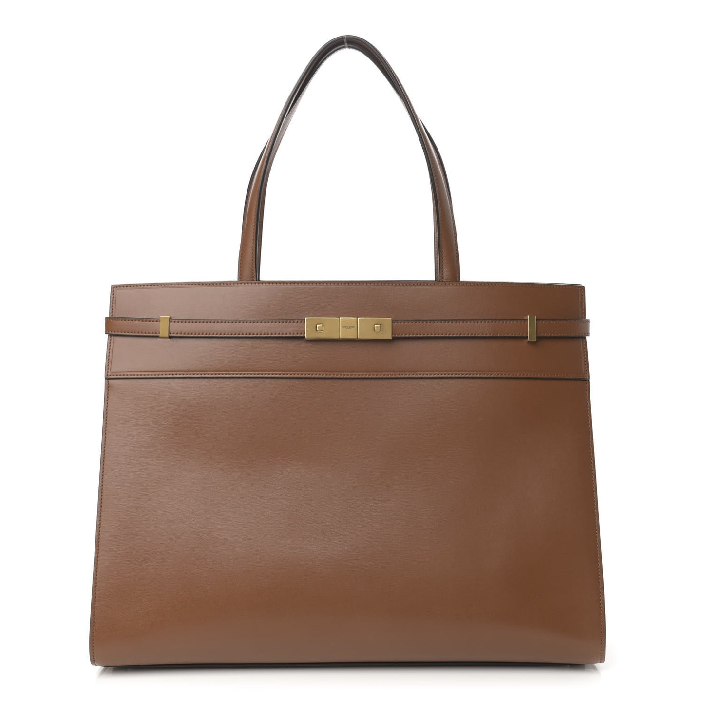 Calfskin Small Manhattan Shopper Tote Brick