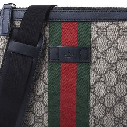 Gucci GG Supreme Monogram Web Messenger Bag Black 9 of 9