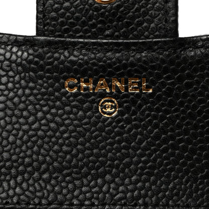 Chanel Caviar Quilted Compact Flap Wallet Black 6 of 9