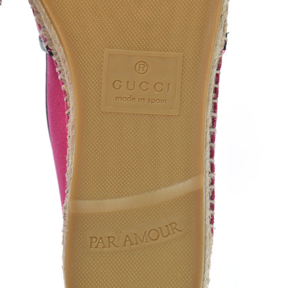 Gucci Canvas Logo Espadrilles 37.5 Cyclamen Rose Black 7 of 10