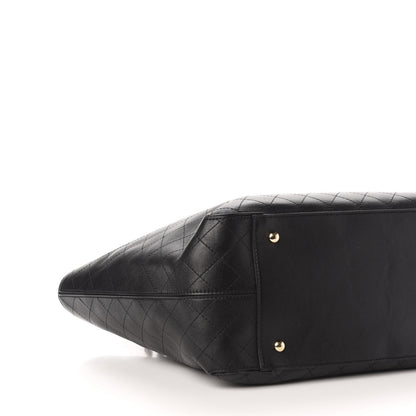 Chanel Calfskin Stitched Shopping Tote Black 9 of 11