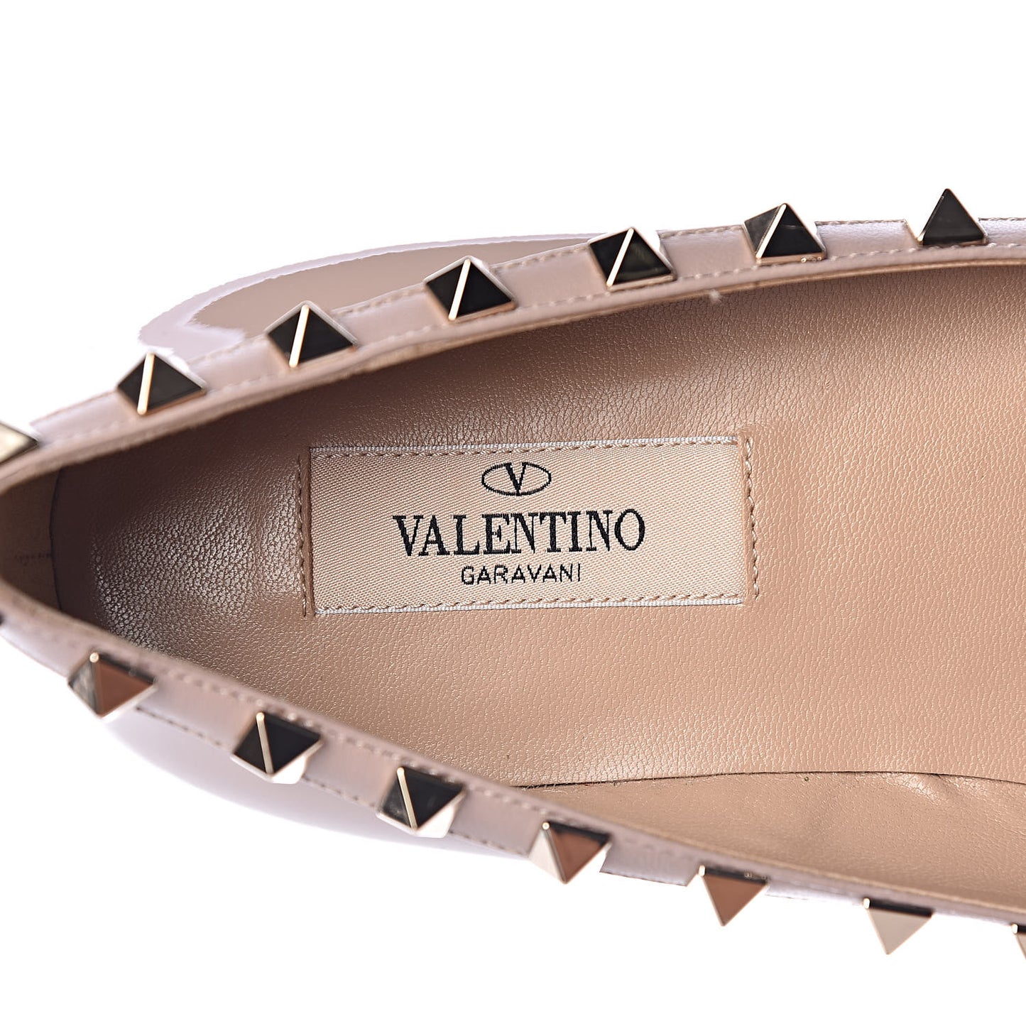 Patent Rockstud Ballerina Flats 38 Poudre