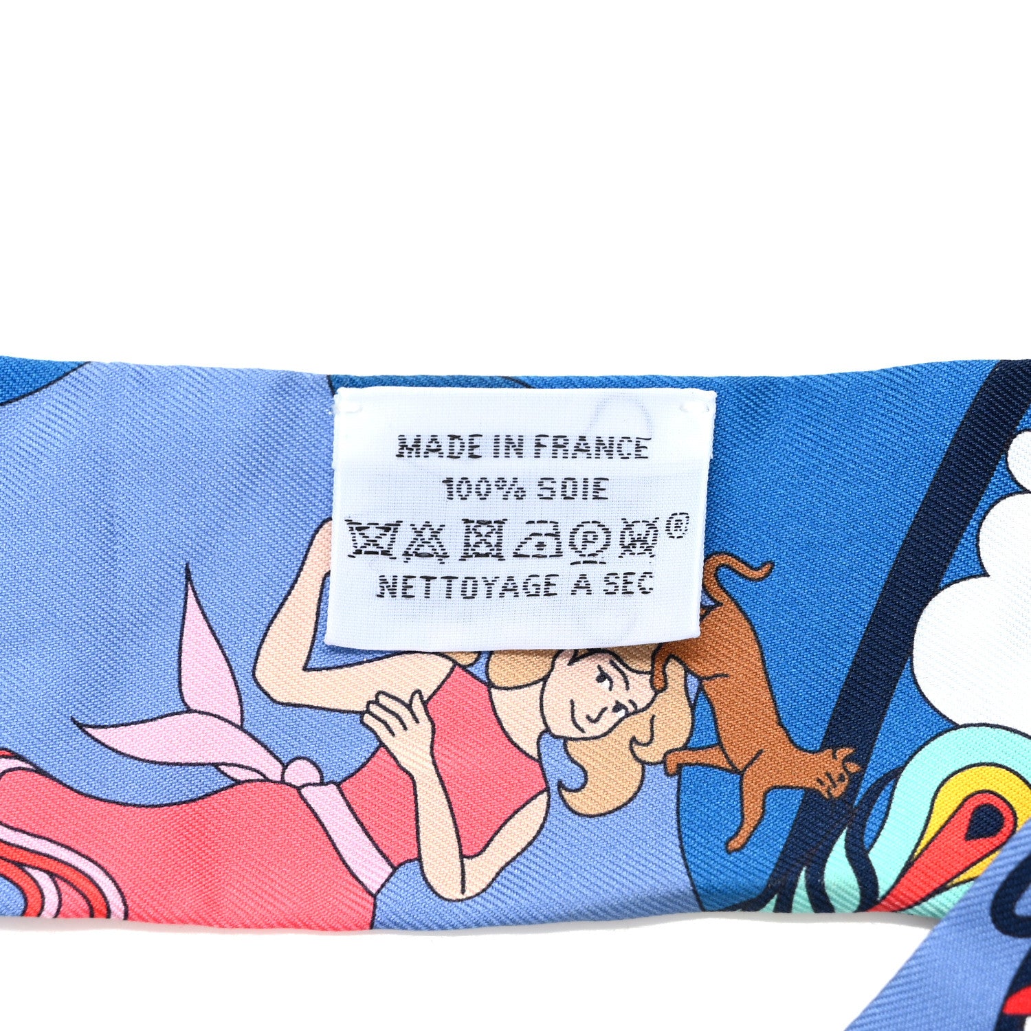 Hermes Silk Carres Volants Twilly Bleu Jaune Vif Multicolor 3 of 3