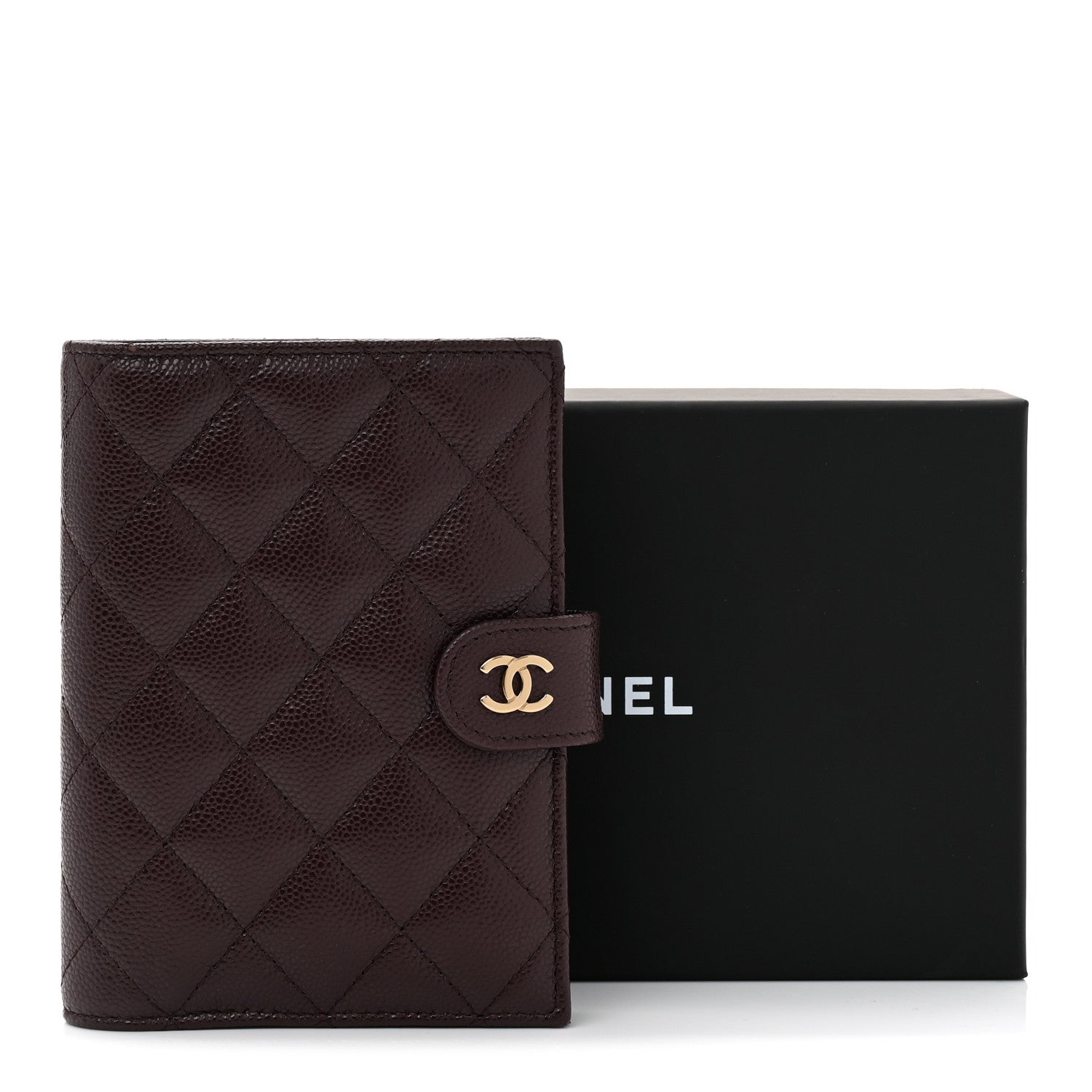 Chanel Caviar Quilted Passport Holder Dark Brown 9 of 9