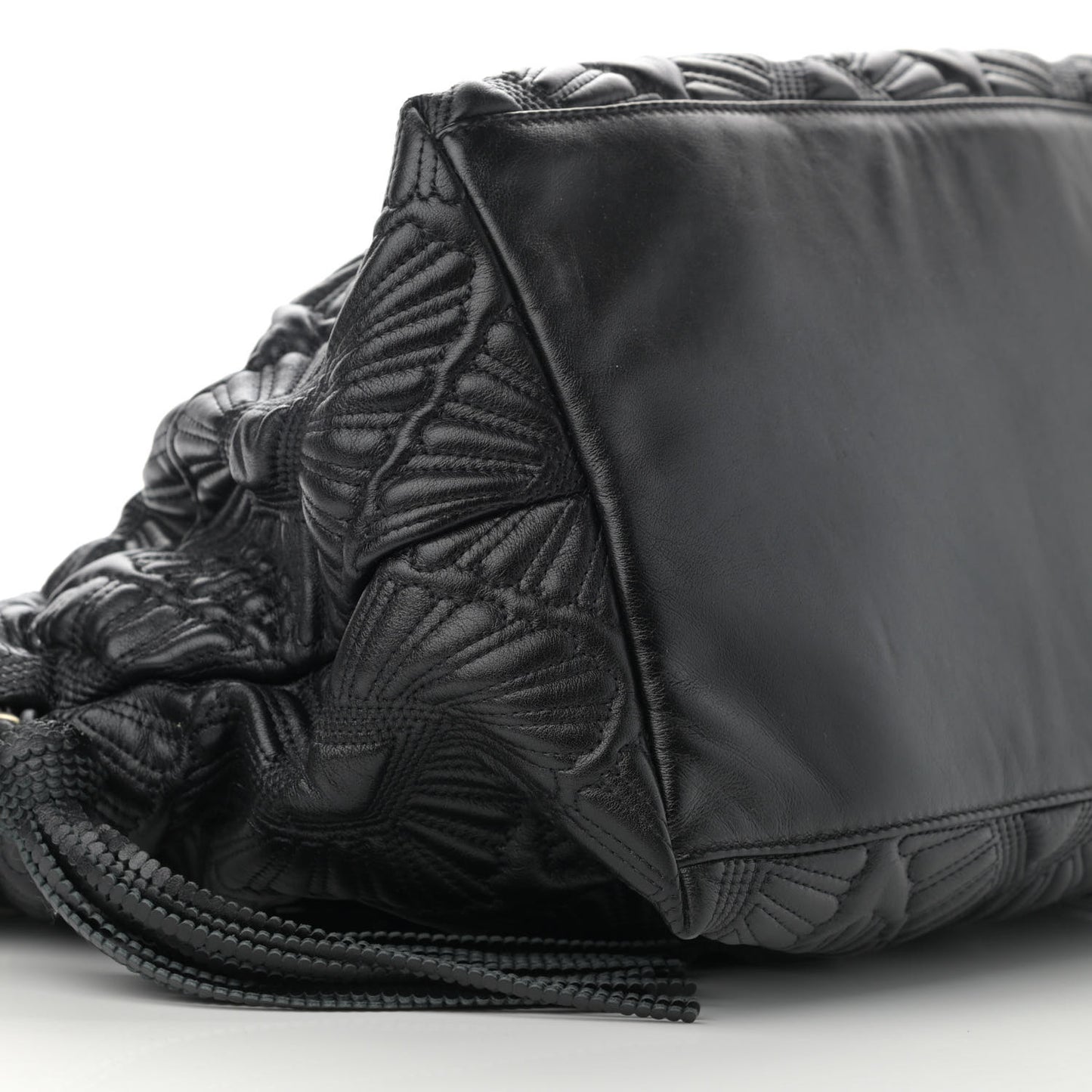 Calfskin Embroidered Ca D'Oro Tote Black