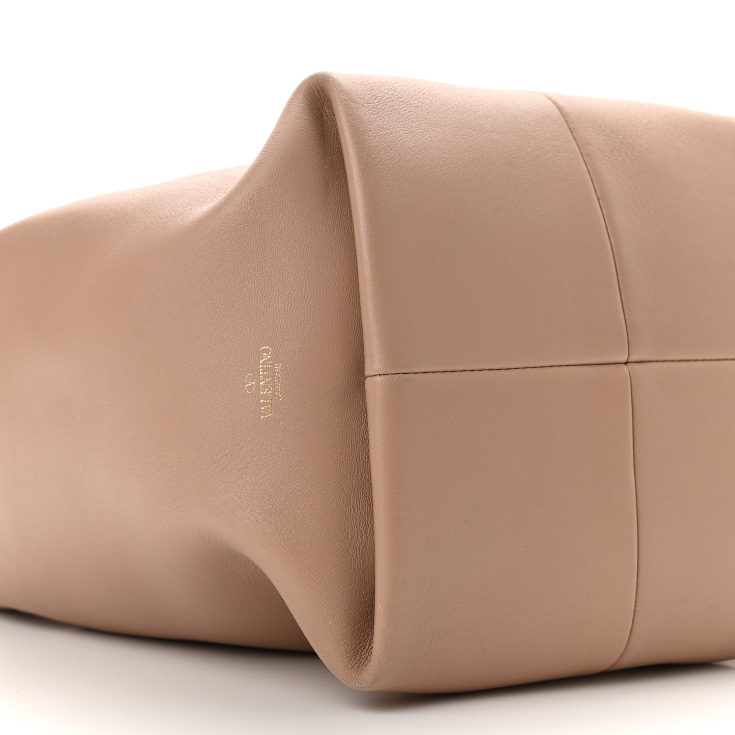 Nappa Small Roman Stud Hobo Rose Cannelle