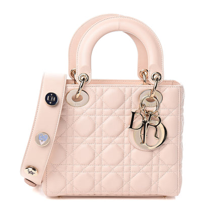 Christian Dior Lambskin Cannage Small Lucky Badges My Lady Dior Pink 1 of 12