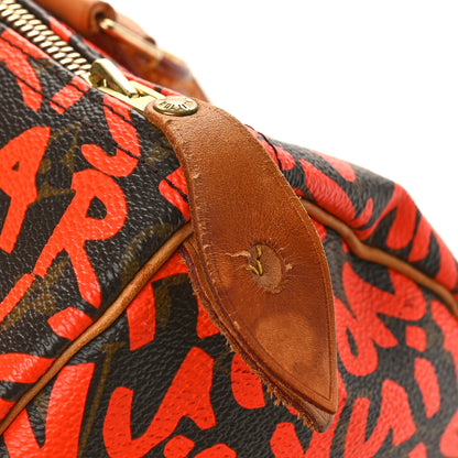Louis Vuitton Monogram Graffiti Speedy 30 Orange 10 of 11