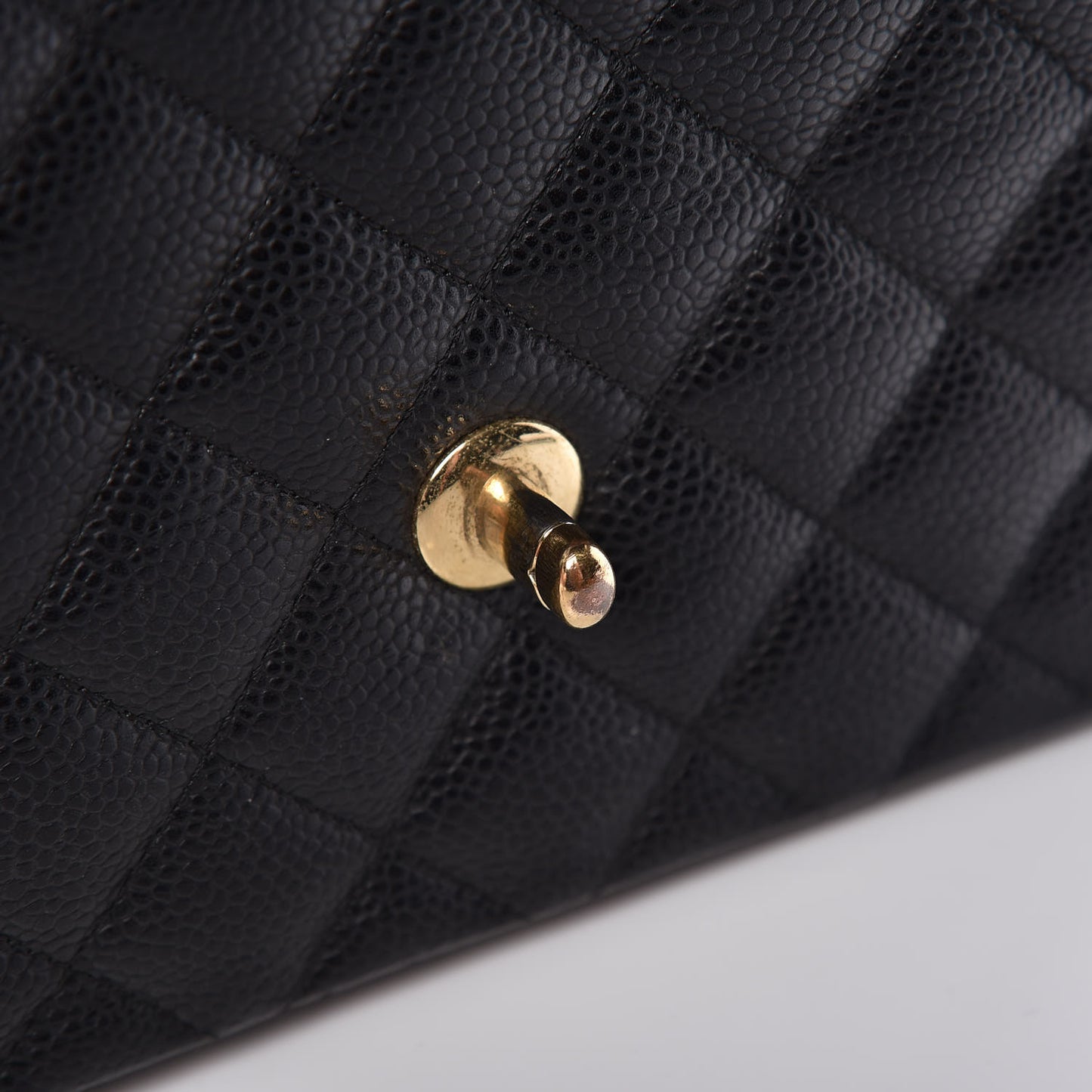 Caviar Quilted Mini Square Flap Black