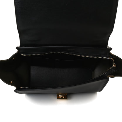 Celine Smooth Calfskin Suede Medium Tri-Color Trapeze Cream Black Brown 4 of 20