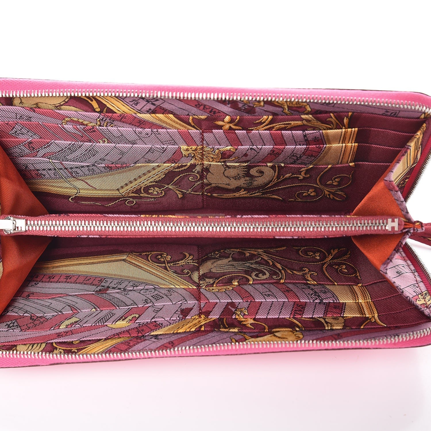 Hermes Epsom Silk'in Wallet Rose Tyrien 5 of 8