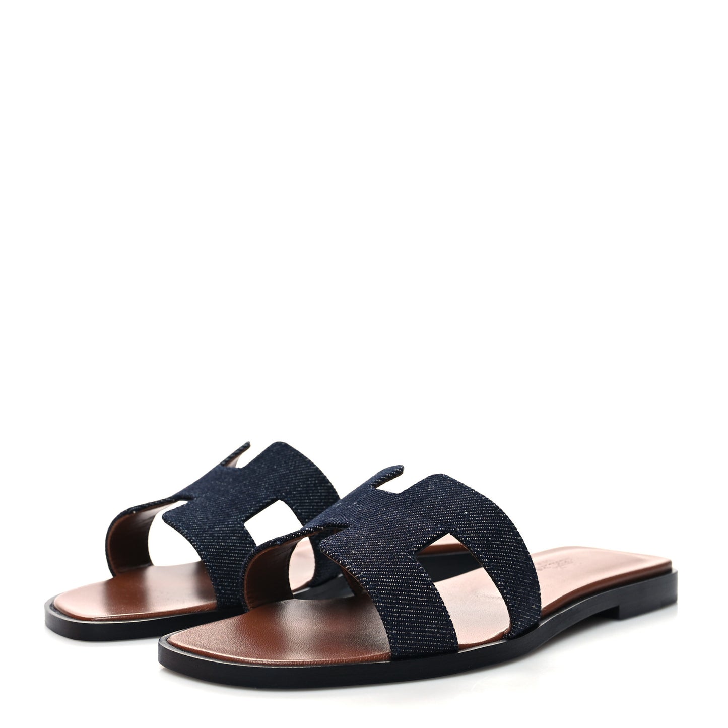 Denim Canvas Oran Sandals 35.5 Bleu Brut
