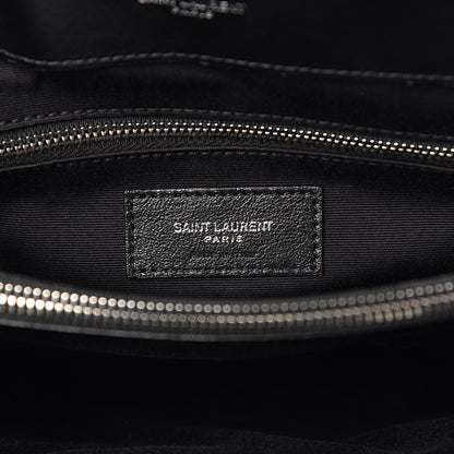 Saint Laurent Calfskin Y Quilted Monogram Medium Loulou Chain Satchel Black 9 of 11