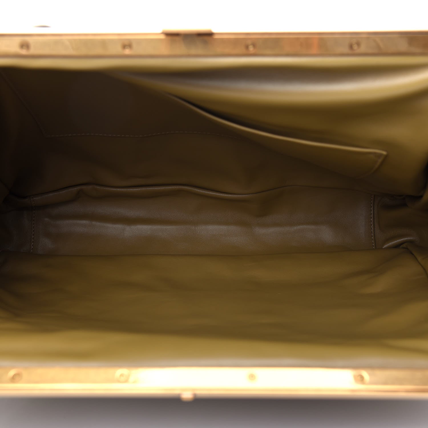 Mansur Gavriel Lambskin Wave Frame Clutch Safari 5 of 9