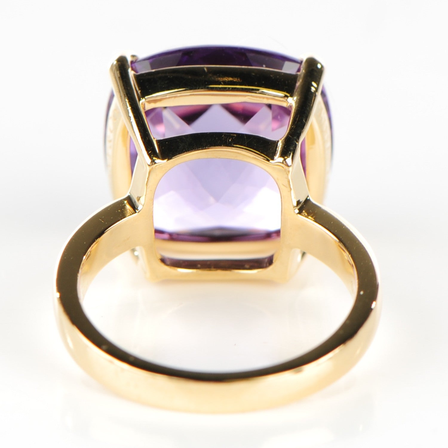 Tiffany 18K Yellow Gold Amethyst Sparklers Cocktail Ring 50 5.25 3 of 5