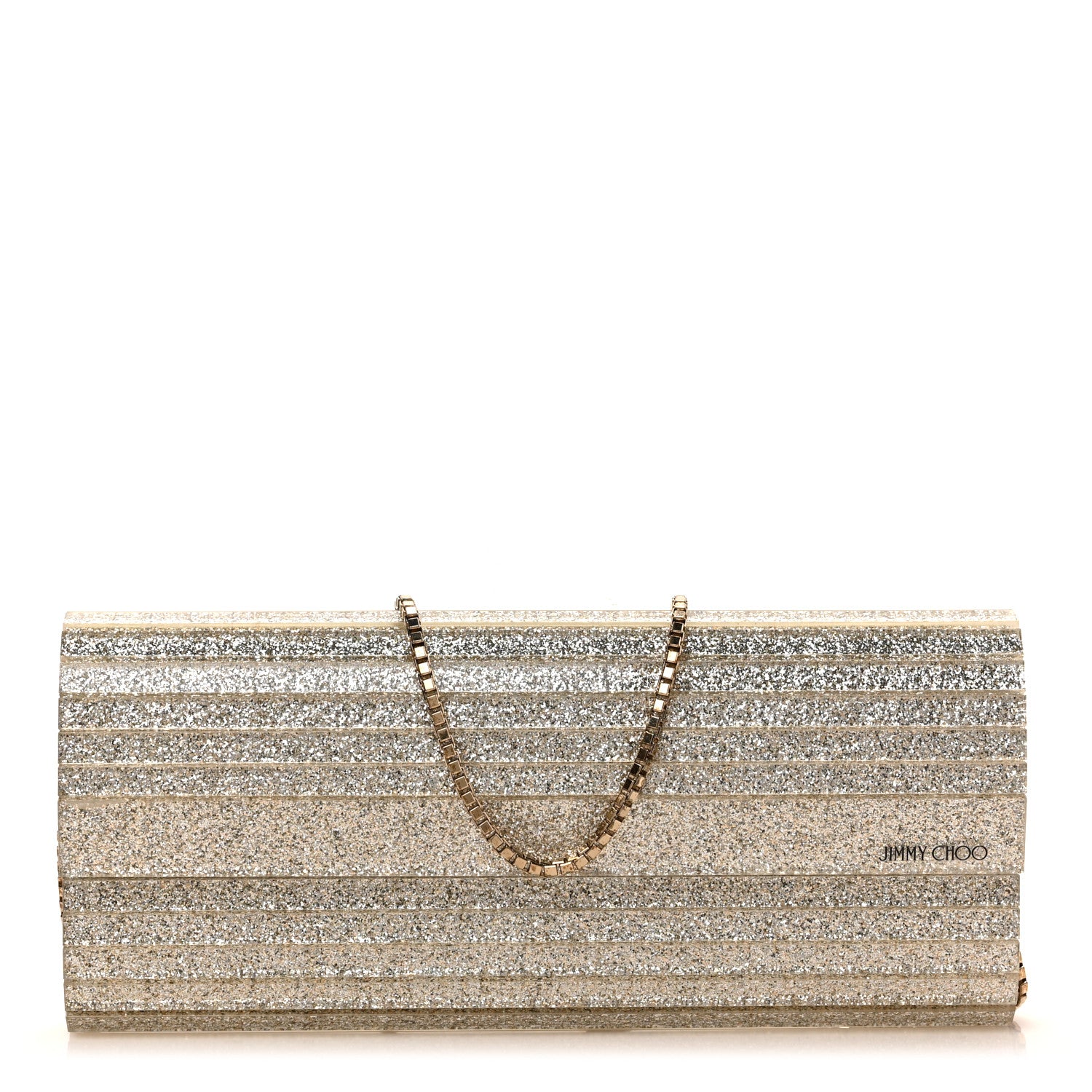 Jimmy Choo Acrylic Glitter Sweetie Clutch Champagne 1 of 7