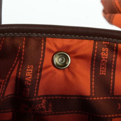 Hermes Swift Leather Bolduc Twilly Garden Party TTPM Tote Chocolate 7 of 9