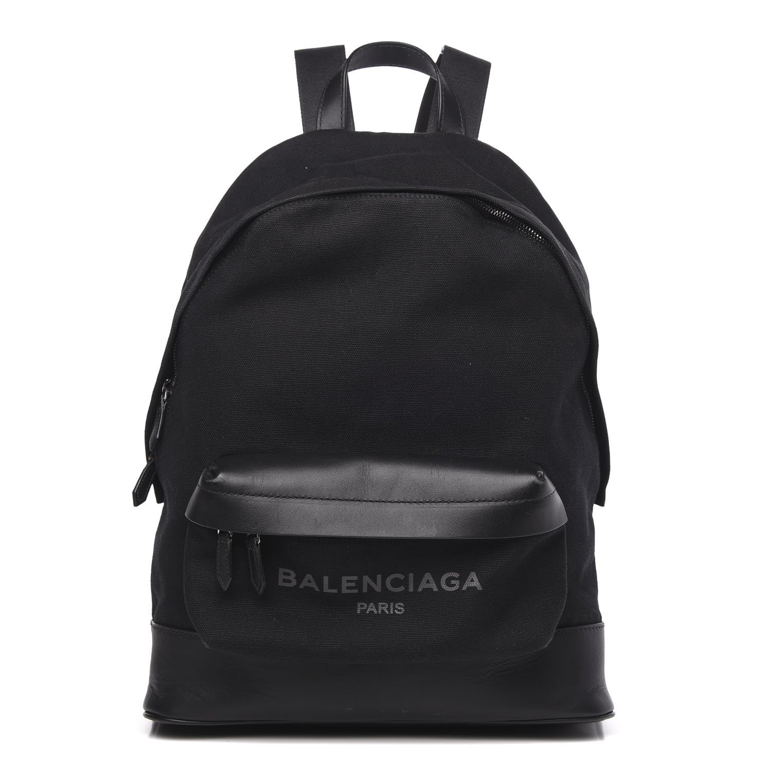 Balenciaga Calfskin Canvas Navy Backpack Black 1 of 16