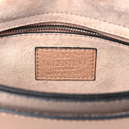 Valentino Garavani Pebbled Calfskin Rockstud Wristlet Clutch Soft Noisette 6 of 8