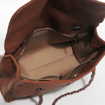 Chanel Washed Calfskin Large Hamptons Shopping Tote Brown 5 of 8