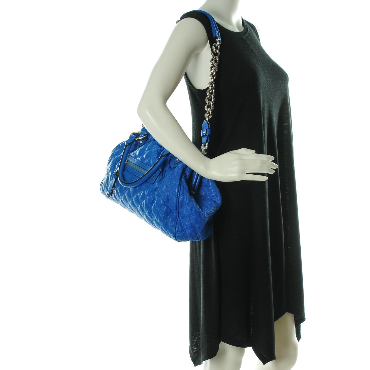 Marc Jacobs Calfskin Quilted Stam Blue 2 of 11