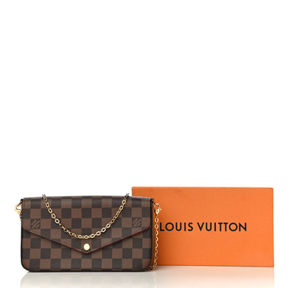 Louis Vuitton Damier Ebene Pochette Felicie Chain Wallet 13 of 13