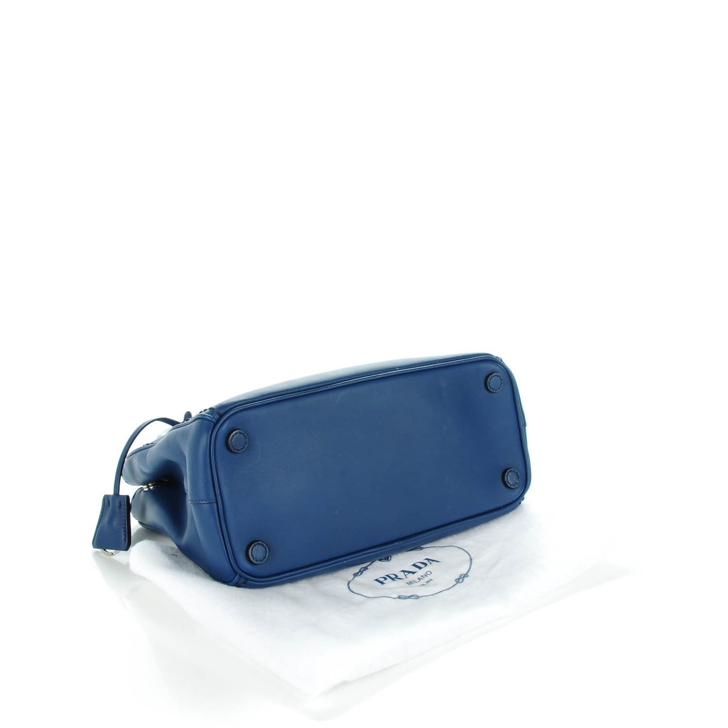 City Calf Small Hand Stitched Galleria Double Zip Tote Bleuette