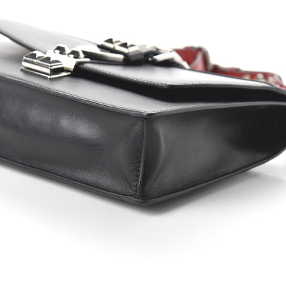 Prada Saffiano City Calfskin Studded Large Elektra Shoulder Bag Black Fuoco 7 of 9