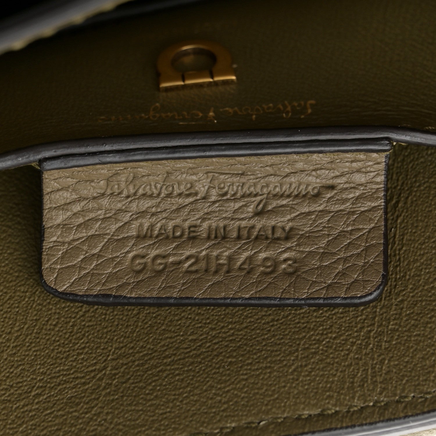 Salvatore Ferragamo Calfskin Small Margot Top Handle Satchel Verde Olivo 7 of 10